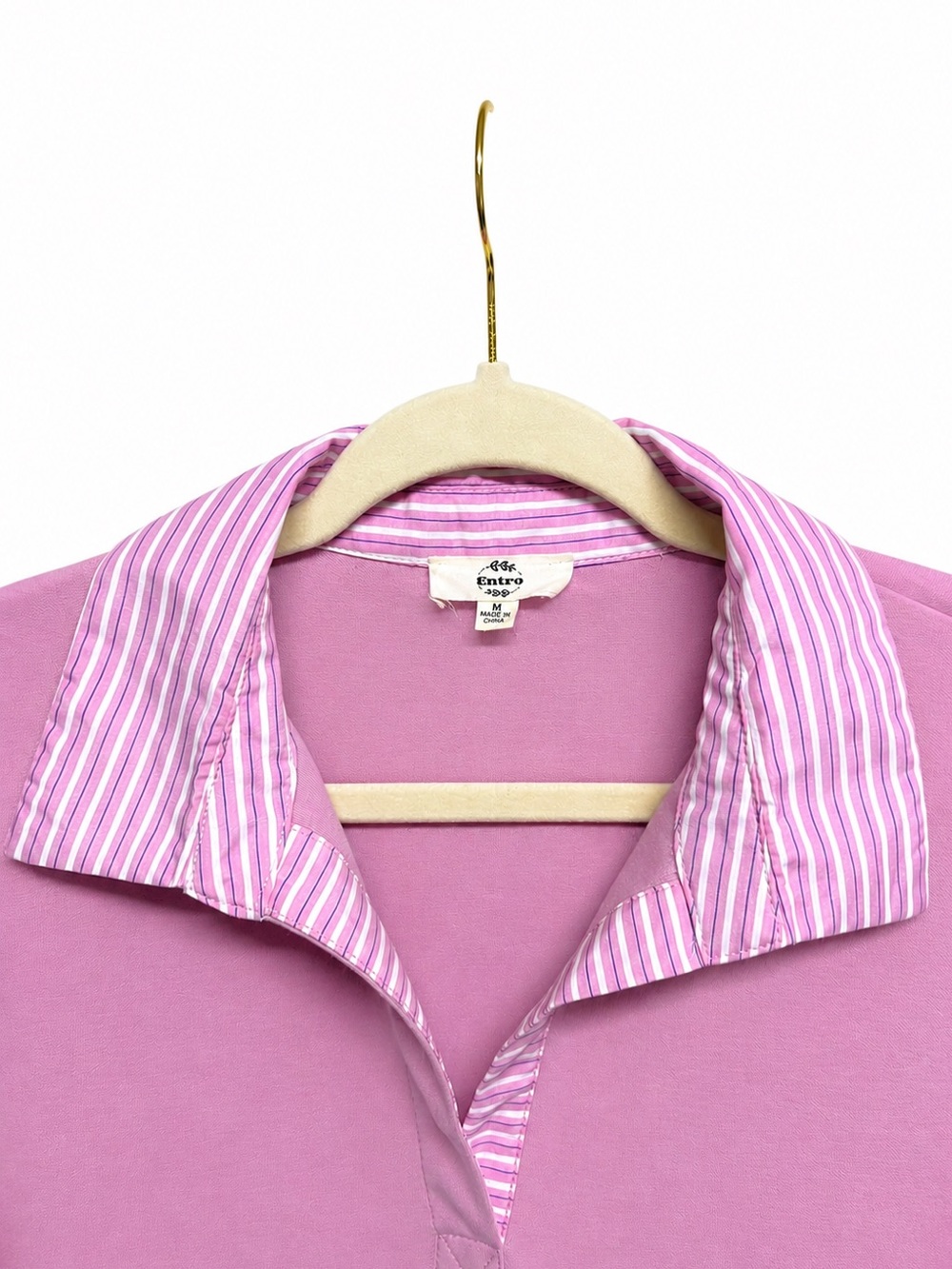 Entro Pink Collared Mini Sweater Dress - Picture 2 of 4